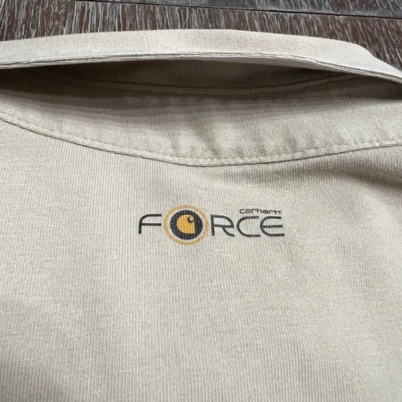 Carhartt Flame Resistant FR MasTec Work Shirt Long Sleeve Tan‎ Mens - Picture 12 of 16